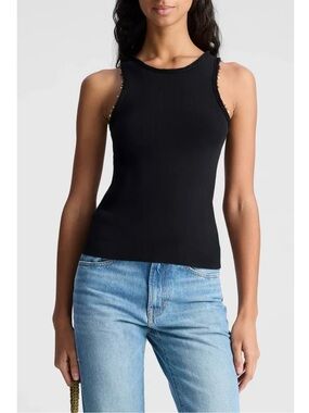 NWOT A.L.C. Nelly Beaded Top in Black Size S
